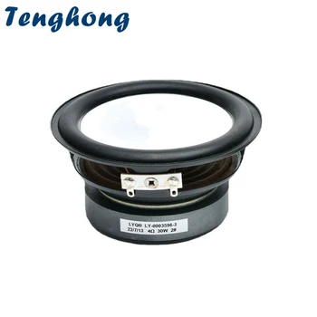 Tenghong 1pcs 3.5 Inch 4 אוהם 30W סאב וופר, רמקול יחידת 20 הליבה 7 רמת אטימות צליל בס רמקול