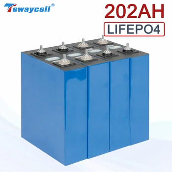Tewaycell 202Ah 3.2 V 200AH Lifepo4 סוללת ליתיום ברזל פוספט נטענת כיתה סולארית אחסון עגלת גולף הסירה האיחוד האירופי מס חינם