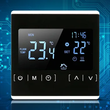 Thermoregulator מסך מגע LCD תרמוסטט על הרצפה חימום חשמלי, מערכת חדר בקר טמפרטורה