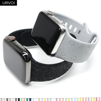 URVOI ספורט הלהקה אפל שעונים אולטרה סדרה 8 7 6 SE54321 הבלטה סיליקון רצועה על iWatch 41 45mm רך כף היד בנות armband