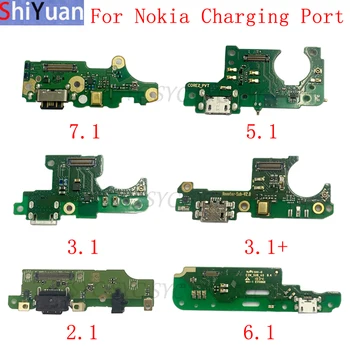 USB המקורי נמל הטעינה מחבר לוח להגמיש כבלים עבור Nokia 7.1 5.1 3.1 2.1 6.1 מחבר טעינה החלפת חלקי תיקון