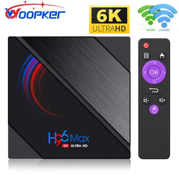 WOOPKER Smart TV Box H96MAX H616 אנדרואיד 10 CPU 6 אלף Smart TV BOX 2.4 G & 5G WIFI DLNA תמיכה H96 מקס H616 Set Top Box