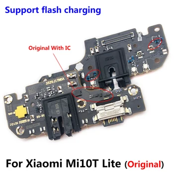 Xiaomi Mi 10T לייט מקורי חדש מטען USB מחבר טעינה נמל לוח להגמיש כבלים עם מיקרופון עבור Xiaomi Mi 10T לייט