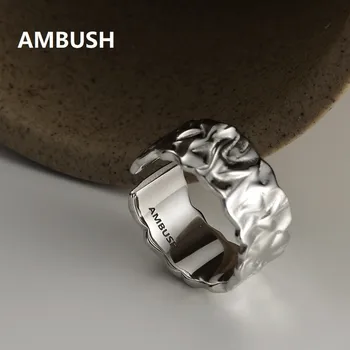 Xichuan Shizi מארב קפלים רגיל טבעת כסף סטרלינג 925 האצבע טבעת, עיצוב קטנים, הסגנון מגניב, כיתה גבוהה