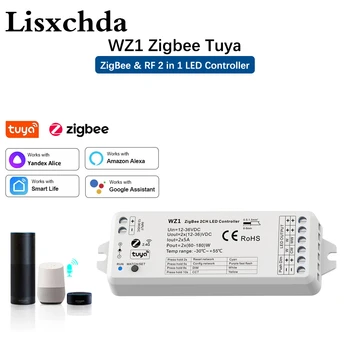 Zigbee LED דימר 12V 24V Tuya חכם החיים 2.4 G RF שלט אלחוטי קסם Wifi בבית WW CW-CCT LED רצועת אור בקר WZ1