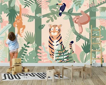 beibehang אישית מודרנית ציור דקורטיבי השינה, סלון, חדר ילדים, בעלי חיים טפט קיר מסמכי עיצוב הבית