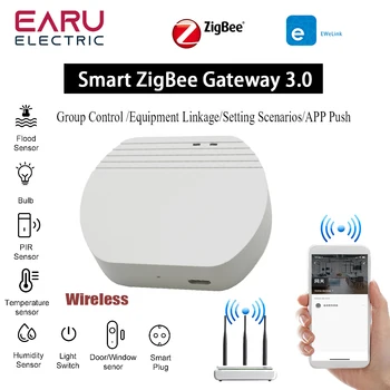 eWeLink חכם Zigbee3.0Gateway אינטליגנטי גוף האדם חש טמפרטורה ולחות SensorDoor מגנטי טבילה במים