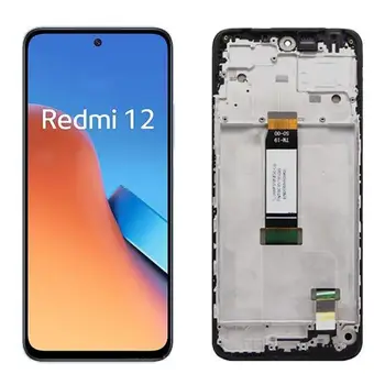 iParts החלפת תצוגת LCD מסך מגע עם מסגרת הרכבה עבור Xiaomi Redmi 12 23053RN02A טלפון OEM תיקון חלקים