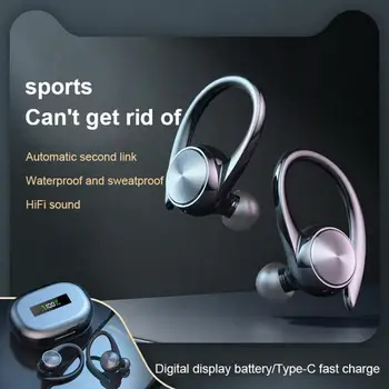 אוזניות אלחוטיות אופנתי Bluetooth-compatible5.0 האוזן לחבר אוזניות אלחוטיות עם מיקרופון אוזניות