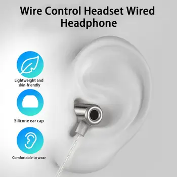 אוזניות בתוך האוזן נוח ללבוש סטריאו סראונד 20-40000Hz עם מיקרופון Wired אוזניות חוטית Earbud האזנה למוסיקה