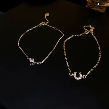 אופנה חדשה צמיד קוריאני ג ' וקר זירקון בצורת U אוהבת את צמיד אופנה אור יוקרה סיטונאי תכשיטים