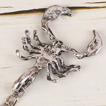 אופנה יצירתיים רטרו מלך העקרבים בצורת מחזיק מפתחות אישיות פאנק חיות אדם תליון מפתח שרשרת מתנה