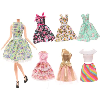אופנה פרח שמלת בובה ברבי תלבושות בגדי נסיכה משרד ליידי שמלת מסיבת עבור 1/6 BJD בובות אביזרים צעצועים