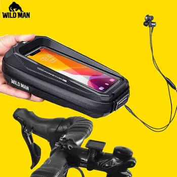 אופניים חדשים הטלפון מחזיק תיק תיק 6.9 בטלפון נייד עמיד למים רכיבה על אופניים אופניים הר לעמוד תיק כידון אופניים MTB אביזרים