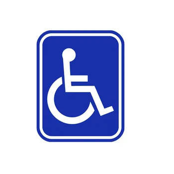 אזהרה הרכב מדבקה לנכים סמל כיסא גלגלים לנכים אביזרים רעיוני PVC מדבקות עבור טויוטה פאסאט B610cm*8cm