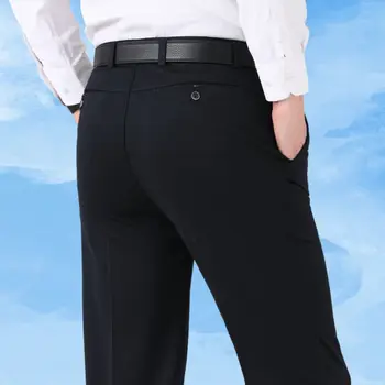 איש עסקים מכנסיים מכנסיים גברים מכנסיים בגדי גברים מזדמנים לבוש רשמי החברתית החליפה Mens עבודה אלגנטית סלים מכנסיים A146