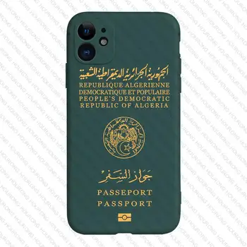 אלג ' יריה דרכון כיסוי מקרה עבור iPhone 15 14 Pro מקס 13 12 11 Mini X XS XR 7 8 6 פלוס SE