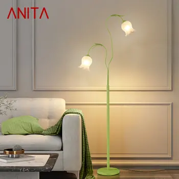 אניטה מודרני נורדי מנורת רצפה פרח יצירתי אור עומד LED תפאורה הביתה הסלון לחדר השינה