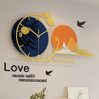 אסתטי נורדי שעון קיר שקט המשרד יוקרה יצירתי שעון קיר יוצא דופן מעצב רלו דה ונקייה חדר Decorarion GXR45XP