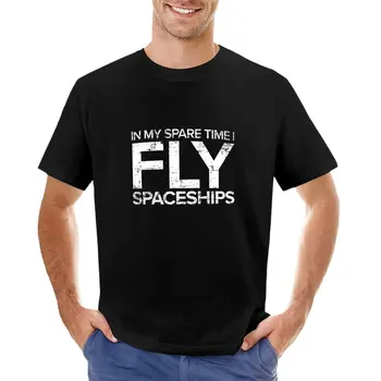 בזמן הפנוי שלי אני להטיס חלליות חולצת טי שירט גבר מצחיק חולצות וינטג חולצה אסתטי בגדים חולצות t לגברים גרפי