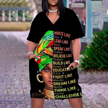 בחורות סקסיות שמלת קיץ, שרוול קצר צד שמלות ערב נשים של אופנה אלגנטי שחור Midi שמלה אפריקה נשים שמלת קיץ ביץ'