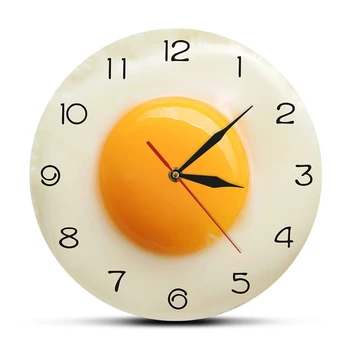 ביצה-ביצים עלומות שעון קיר חלמון ביצה השעון דיגיטלית השעון מצביע המימייה מסעדה יצירתי אקריליק שעון קיר