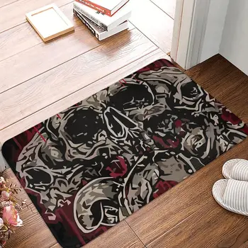 בלאק מטאל השינה מזרן דמים גולגולות השטיח הביתה סמרטוט מטבח שטיח חיצוני