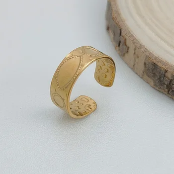 בציר אליפסה רחבה בפני נירוסטה טבעות לגברים נשים חלקיקים עיסוי טבעת אצבע WomenMale מתכת תכשיטים