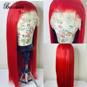ברנרדו קוספליי פאה לנשים סינטטי הקדמי של תחרה פאות טבעיות שיער אדום האישה פאות Glueless זמן ישר באיכות גבוהה