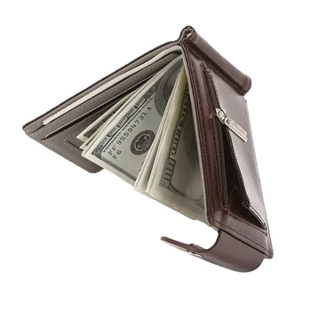 גברים אופנה עור PU ארנק מטבע תיק הארנק עבור גברים התיק רוכסן דש הארנק למשוך סוג זהות בעל כרטיס האשראי בעל כרטיס