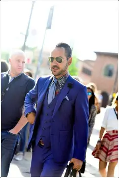 גברים בחליפות עסקים מותאם אישית Rpyal כחול לבוש רשמי החתן חליפות חליפות חתונה מותאם אישית הנשף גבר חליפות טוקסידו בלייזר