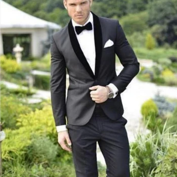 גברים חליפה Smolking Noivo Slim Fit חליפות ערב מסיבת חתונה בלייזר החתן חליפות ג ' קט עם מכנסיים תחפושת Homme