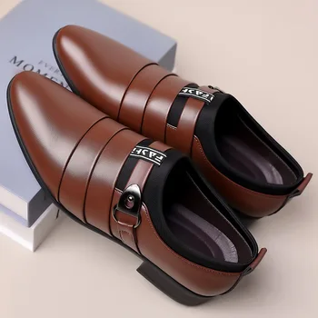 גברים יוקרה העסק אוקספורד נעלי עור לנשימה לבוש רשמי נעליים זכר המשרד החתונה דירות גומי נעלי Mocassin Homme