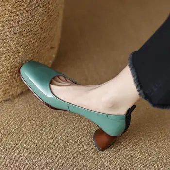 גודל 34-42 אמיתי עור פרה נעלי העקב גבוה טהור צבע באיכות גבוהה אופנה בנות מועדון מסיבת חתונה נשים עקבים נעליים