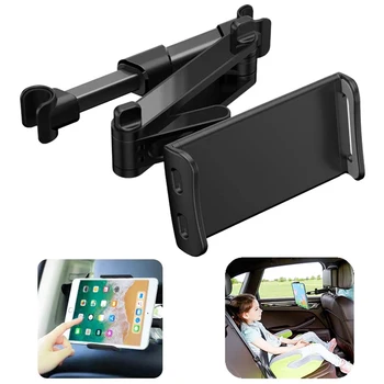 גמיש 360 תואר הסיבוב עבור iPad המכונית כרית טלפון נייד בעל לוח לעמוד מושב אחורי משענת ראש הר סוגר 4-11 אינץ
