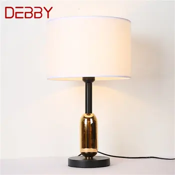 דבי שולחן אורות עכשווי עיצוב פשוט הוביל בד מנורות שולחן דקורטיביים לבית