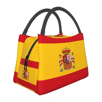 הדגל של ספרד תרמי מבודד שקיות ארוחת הצהריים ספרדית פטריוטי Resuable צהריים מכולה חיצונית משולבת ארוחה מזון תיבת