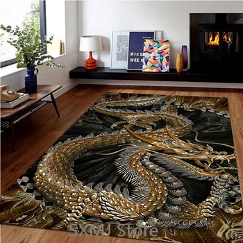הדרקון הסיני שטיחים מחצלות באזור השטיח עבור חדר שינה סלון מטבח כניסה הרצפה החלקה, שטיחים שטיח עיצוב הבית Dropshipping