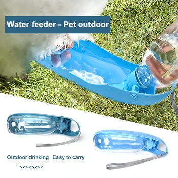 הכלב בקבוק מים מתקפל לכלב מים מתקן מתקפל הכלב מתקן המים 500ml עבור חיית המחמד ללכת לטייל טיולים קומפקטי עמיד