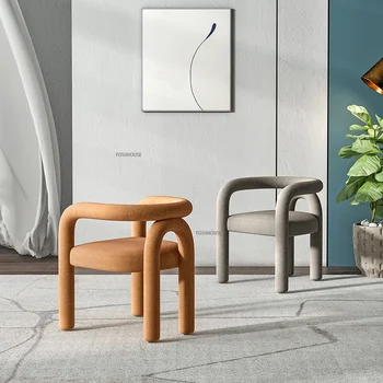המודרנית בד כסאות אוכל במסעדה רהיטים הביתה מעצב יצירתי משענת יד כיסא האוכל פשוט פנאי חזרה שרפרף כיסא TG