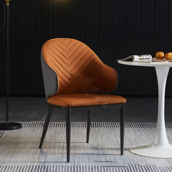 המטבח הנורדי האוכל כיסאות הבר סלון מתכת ספרית הכיסא מעצב איטלקי אופנתי Silla Comedor ריהוט הבית T50CY