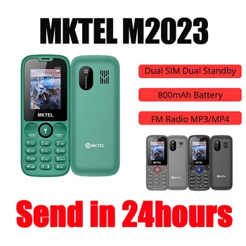המקורי הרשמי החדש MKTEL 2G טלפון נייד M2023 כרטיס ה-SIM כפול סוללת 800Mah רדיו FM