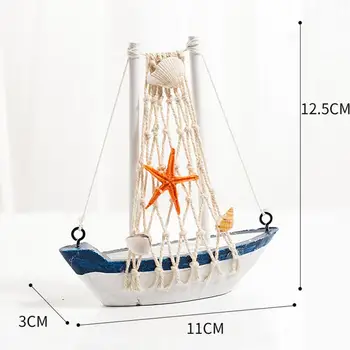 הסירה צלמיות עמיד דגם ספינת עץ משובח אמין התיכון מפרש דגם שולחן קישוט