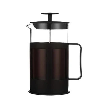 העיתונות הצרפתית הקפה 350ML עמיד בפני חום נירוסטה זכוכית מכונת קפה חלב קומקום תה Coffeeware עם 4-רמת סינון