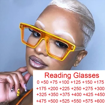העליון השטוח גדול מרובע משקפי קריאה נשים גברים מעצב מותג סוכריות בצבעים בציר משקפיים מסגרת המחשב משקפיים TR90