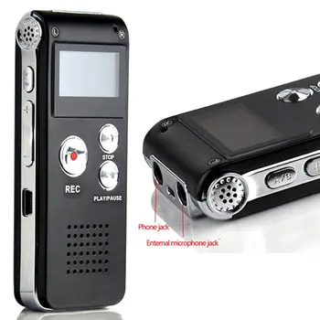 הקול מכשיר הקלטה 8/16/32Gb חכם מקליט HD מקצועי נייד טייפ דיגיטלי מיני אודיו רשמקול נגן MP3