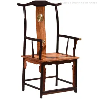 הקיפוד האדום אלמוג הטבעת הכיסא רוזווד מאסטר הכיסא רוזווד עץ מלא כיסא סיני רהיטים הכובע הרשמי הכיסא מאסטר