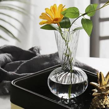זכוכית פרח באגרטל על עיצוב הבית אגרטל זכוכית פרח פרחים סידור השולחן, קישוטים בעבודת יד צמח אגרטל