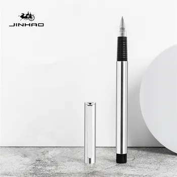 חדש Jinhao 65 שחור כסוף צבעים המשרד לעסקים EF / F הציפורן בעט נובע תלמיד בית הספר ציוד משרדי דיו עט קליגרפיה