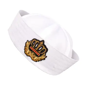 חדש יוניסקס קפטן מלח כובע קברניט בצי הימי כובע Cosplay כובע היאכטה כובע מסיבת תחפושות אביזר (כתר תווית למבוגרים סגנון)
